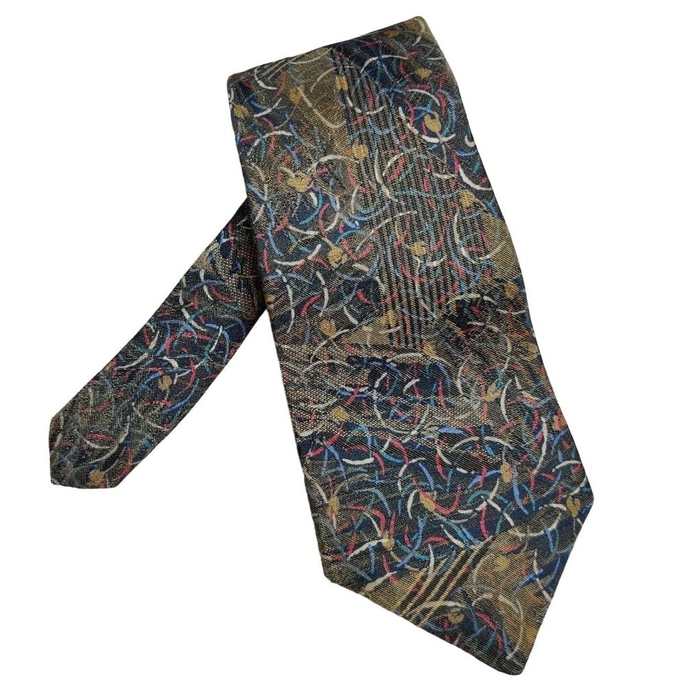 Vintage Windridge Mens Necktie Mervyns Abstract Retro Statement Tie Office